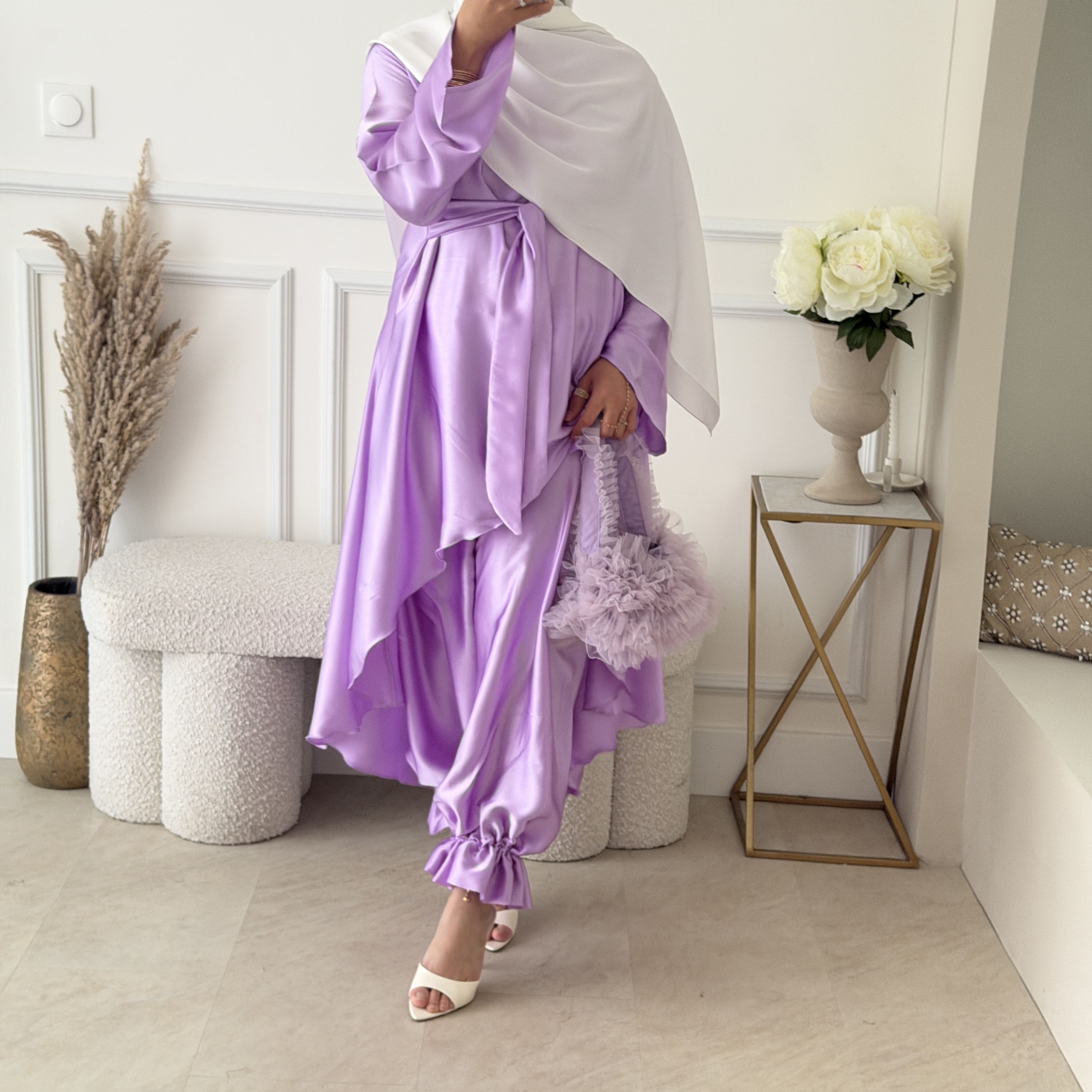 Ensemble Bloom Tunique et Pantalon Lilas – Image 2