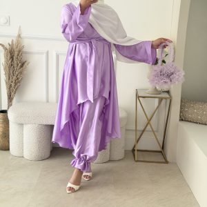 Ensemble Bloom Tunique et Pantalon Lilas