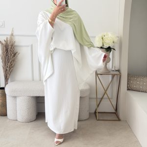 Ensemble Blanc Tunique évasée et Jupe
