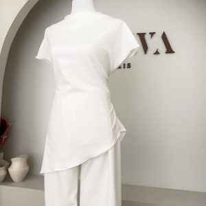Ensemble Blanc Tunique et Palazzo