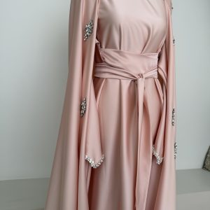 Abaya Cape Luxury Rose Poudrée