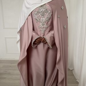 abayaceremonierosestrass Abaya cape Cristal rose